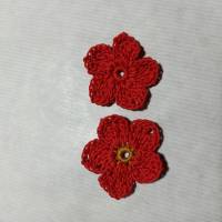 gehäkelte Blüten (in vielen unterschiedlichen Farben verfügbar) Bild 4