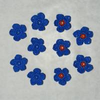gehäkelte Blüten (in vielen unterschiedlichen Farben verfügbar) Bild 5