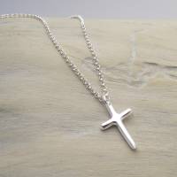 Silberkreuz "Franzi" mit Kette, Kreuz aus Silber, Geschenk zur Kommunion, Konfirmation, Firmung Bild 2