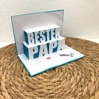 Plotterdatei Pop Up Karten Vatertag, bester Papa, SVG, Studio3 Bild 2