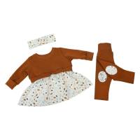 Baby Mädchen Girly Sweater Kleid "Süße Hasen" Geschenk Ostern Bild 4