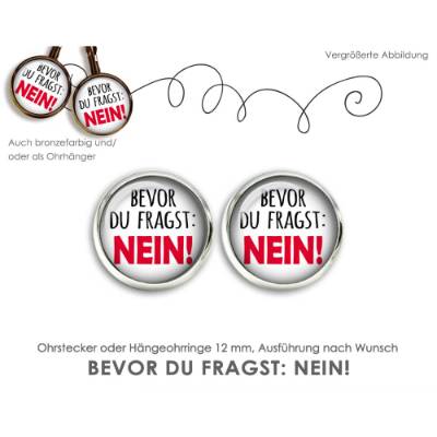Hier rein - Da raus - Ohrringe Ohrstecker Hängeohrringe Brisuren Ohrschmuck OHRSTECKER witzig Ohrstecker Typographie 