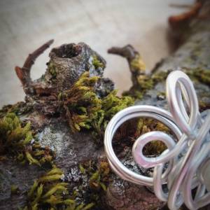 Drahtjuwel Aluminiumdraht-Ring, Aluminium , Ring ,silber, Perlenring Bild 4