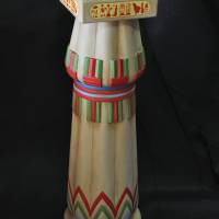 Indianer Säule Mäander Style Handbemalt Beistelltisch Marmoriert Dekosäule 93 cm Griechische Antik Säule Barock Blumem Bild 1