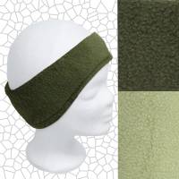Winter Stirnband Fleece in Olive Hellgrün Bild 1