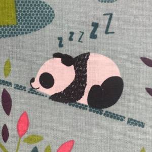 Baumwollstoff/Webware Panda auf mint Bild 7
