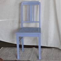 blauer Vintage Stuhl Wiener Geflecht Bild 1