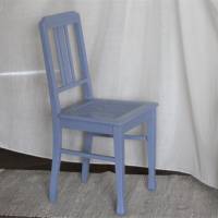 blauer Vintage Stuhl Wiener Geflecht Bild 2