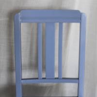 blauer Vintage Stuhl Wiener Geflecht Bild 6