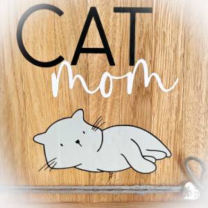 Holzbild Catmom Katzen | Holz Aufsteller Dekoration Bild 5