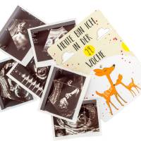 Meilensteinkarten Schwangerschaft und Baby , Fotokarten Set, 2x Drehkarten DIN A5, ideal für Schwangere & Baby Fotos Bild 2