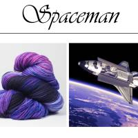 "Spaceman", Wollelfe Merino Deluxe, handgefärbte Socken- und Tuchwolle, 4fädig, 100 g Strang