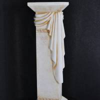 Säule Mäander Style Beistelltisch Handbemalt Marmoriert Dekosäule 80cm Griechische Antik Säule Barock Blumenständer Bild 2
