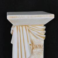 Säule Mäander Style Beistelltisch Handbemalt Marmoriert Dekosäule 80cm Griechische Antik Säule Barock Blumenständer Bild 3