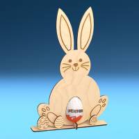 Gravierte Holz-Osterhasen für ein Schokoladen-Ei, als Dekoration oder auch Geschenkidee zu Ostern Bild 9