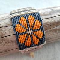 Makramee  Armband mit Blütendesign Bild 2