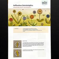 Anleitung für den Sonnenblumen-Zwirnknopf (Aufbaukurs Zwirnknöpfe 4) Bild 1