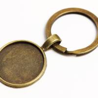 Schlüsselanhänger mit 20mm-Fassung bronze Bild 1