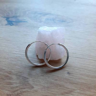 Schlichte Creolen aus 925 Silber