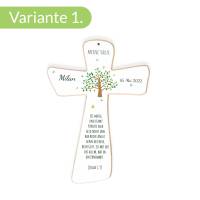 Taufgeschenk für Mädchen und Junge - Kinderkreuz - personalisierte Geschenke zur Taufe, Kommunion, Geburt, Lebensbaum Bild 4