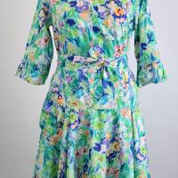 Damen Sommer Tunika Kleid | Blumen-Malerei Bunt | Bild 1