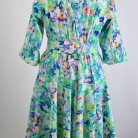 Damen Sommer Tunika Kleid | Blumen-Malerei Bunt | Bild 3