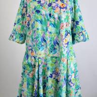 Damen Sommer Tunika Kleid | Blumen-Malerei Bunt | Bild 4