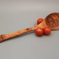 Gemüselöffel aus Olivenholz | Tief, gebogen | L. 35 cm | Handmade Bild 2