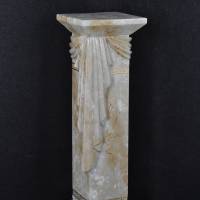 Säule Mäander Style Beistelltisch Handbemalt Marmoriert Dekosäule 80cm Griechische Antik Säule Barock Blumenständer Bild 3