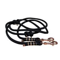 Leine Halsband Set für mittelgroße Hunde, verstellbar, schwarz, ab 20 cm Halsumfang Bild 3