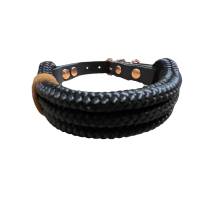 Leine Halsband Set für mittelgroße Hunde, verstellbar, schwarz, ab 20 cm Halsumfang Bild 7