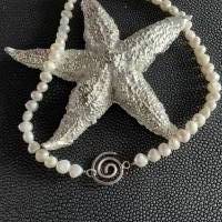Echte Süßwasser Perlenkette, Perlencollier echte Perlenkette,Halskette mit Perlen,Perlenschmuck, Brautschmuck Bild 7