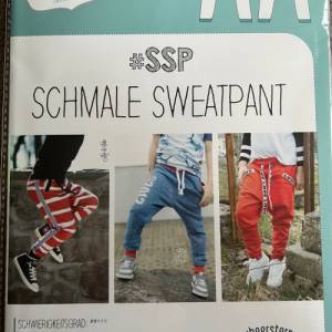 Papier-Schnittmuster Schmale Sweatpants SSP rosarosa, Gr. 80-164 Bild 1