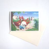 Lustige Grußkarte Hühner zum für Landwirte,zu Geburt, Geburtstag, Babyparty  oder Ostern, Karte Hühner, Faltkarte witzig Bild 1