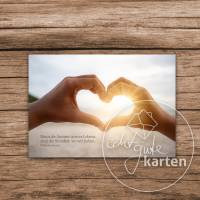 Trauerkarte Herz und Liebe Bild 1