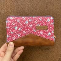 Geldbörse Little Mynta – Portemonnaie mit umlaufendem Reißverschluss - Streublumen - pink Bild 1