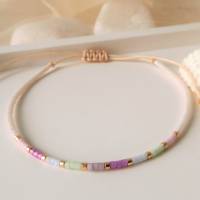 Zierliches Armband aus Miyuki Perlen in tollem Farbmix, kleine Geschenke für Frauen Freundin, im Geschenktütchen Bild 4