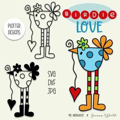 Plotterdatei Janeas World Birdie LOVE
