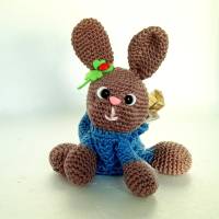 Hase zum Befüllen Zugbeutel Ostern Geschenkidee Kuscheltier Bunny Amigurumi Geschenkverpackung Gutschein Geldgeschenk Bild 6