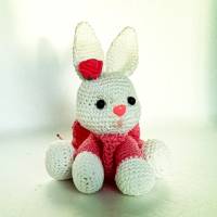 Hase zum Befüllen Zugbeutel Ostern Geschenkidee Kuscheltier Bunny Amigurumi Geschenkverpackung Gutschein Geldgeschenk Bild 7