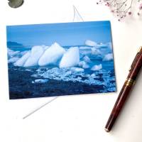 Foto Grußkarte Island Gletschereis - 2er Set Klappkarte mit Umschlag - Format C6 Bild 2