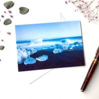 Foto Grußkarte Island Gletschereis - 2er Set Klappkarte mit Umschlag - Format C6 Bild 3