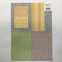 Motivpapier Tulpen zum Kartenbasteln, DIN A 4, Hintergrundpapier mit Tulpen, Scrapbooking Bild 1
