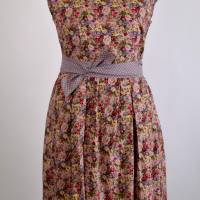 Damen Sommer Kleid Blumenwiese in Altrosa Bild 1