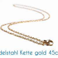 Edelstahl Kette gold 45cm Ø 1.9x1.5x0.5mm Bild 3