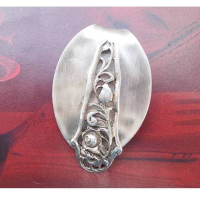 Besteckschmuck Anhänger  Kaffeelöffel *Blumenranke* Lagenlook