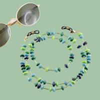 Brillenkette - Bluereed 5 in 1 Maskenkette Damen Halskette Armband blau grün Maskenband Brillenhalter Mundschutzkette Bild 4