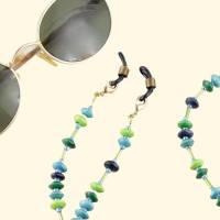 Brillenkette - Bluereed 5 in 1 Maskenkette Damen Halskette Armband blau grün Maskenband Brillenhalter Mundschutzkette Bild 5