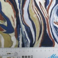 Viskose Jersey Druck Abstrakt blau-braun Töne  (1m/13,-€) Bild 3