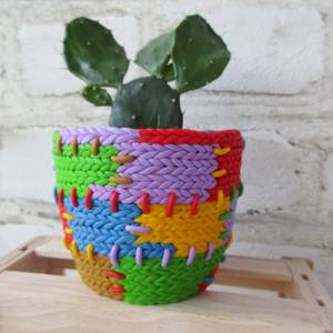 Kaktustopf, Handgemachter Pflanzentopf, Kleiner Keramik Topf für Sukkulenten, Blumenliebhaber Geschenk, Wohndeko Bild 1